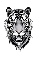 Tiger face tattoo design idea