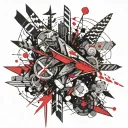 red arrow dc tattoo design idea