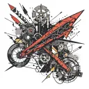 red arrow dc tattoo design idea