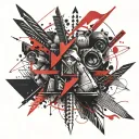 red arrow dc tattoo design idea