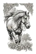 Belgian Draft Horse tattoo design idea