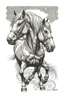 Belgian Draft Horse tattoo design idea