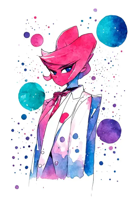 hazbin hotel Alistair hazbin hotel. dots, lines, circles. tattoo design idea