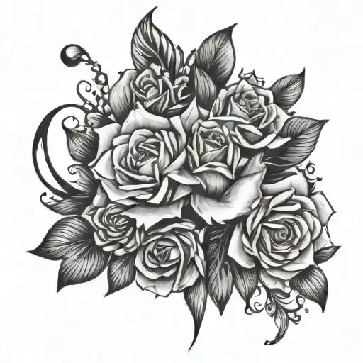 mix of first names anna and nina tattoo design idea