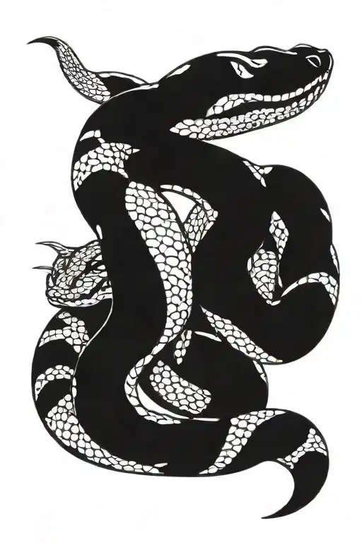 striking rattlesnake coiled tattoo design idea