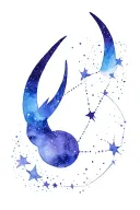Capricorn Taurus constellation made tattoo design idea