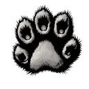 dog's paw tattoo design idea