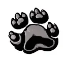 dog's paw tattoo design idea
