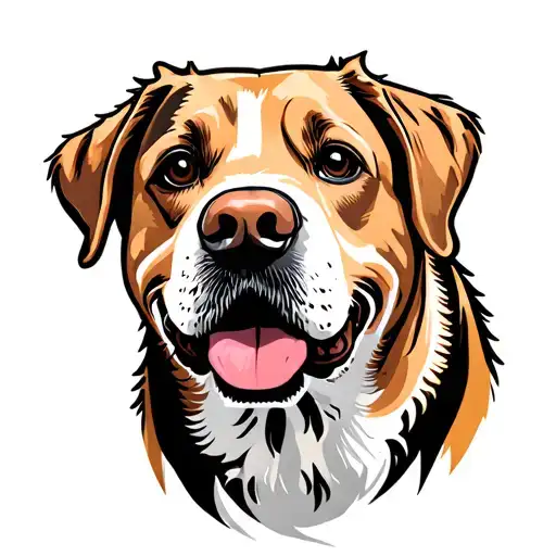 Labrador retriever tattoo design idea