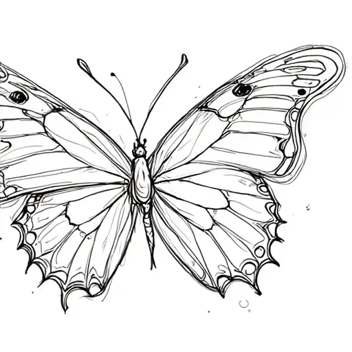 Butterfly effect writing tattoo design idea