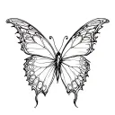 Butterfly effect writing tattoo design idea