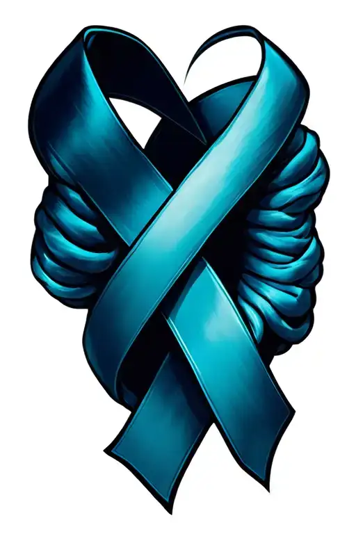 Colon Cancer ribbon tattoo design idea