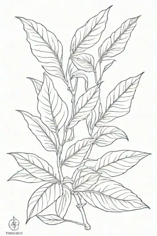 Thai basil tattoo design idea