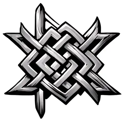 endless knot tattoo design idea