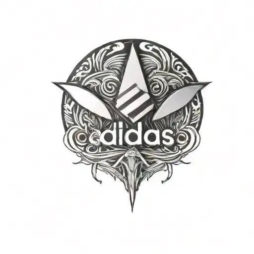 adidas logo morphing tattoo design idea