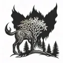 wildfire tattoo design idea
