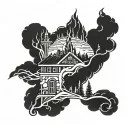 wildfire tattoo design idea