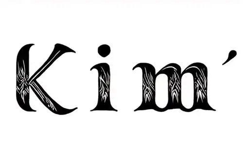 "Kim" tattoo design idea