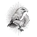eagle and dove tattoo design idea