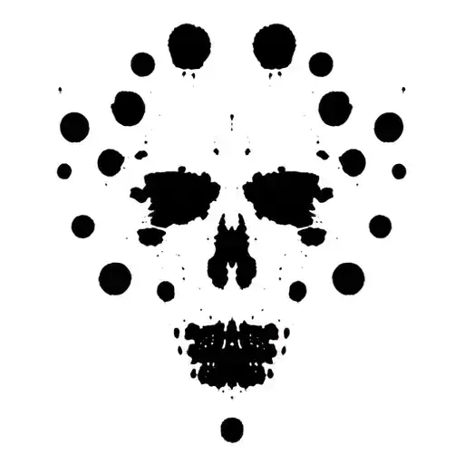 rorschach ink blot dots tattoo design idea