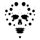 rorschach ink blot dots tattoo design idea