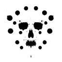 rorschach ink blot dots tattoo design idea