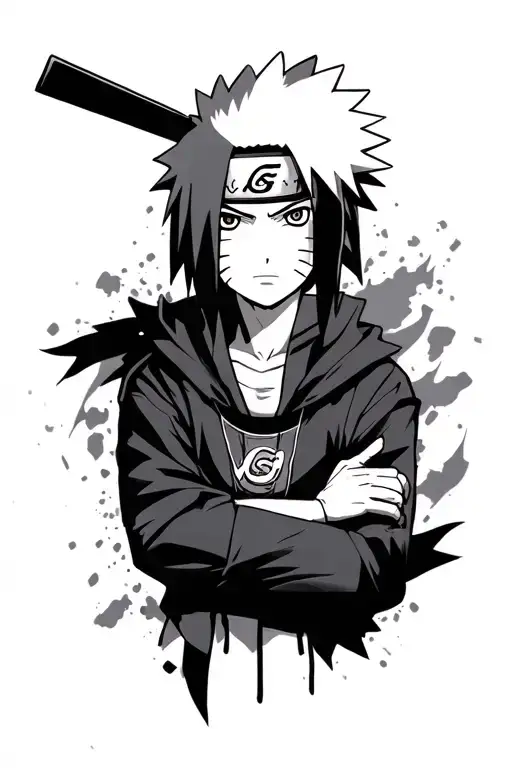 Naruto Uzumaki, sasuke uchiwa tattoo design idea