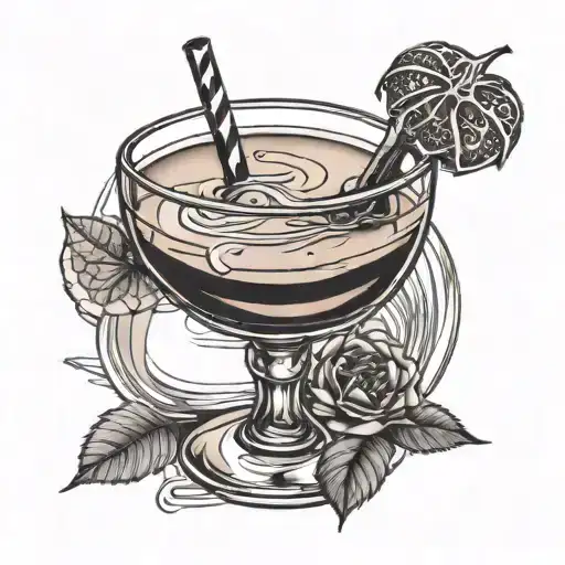 Espresso Martini tattoo design idea