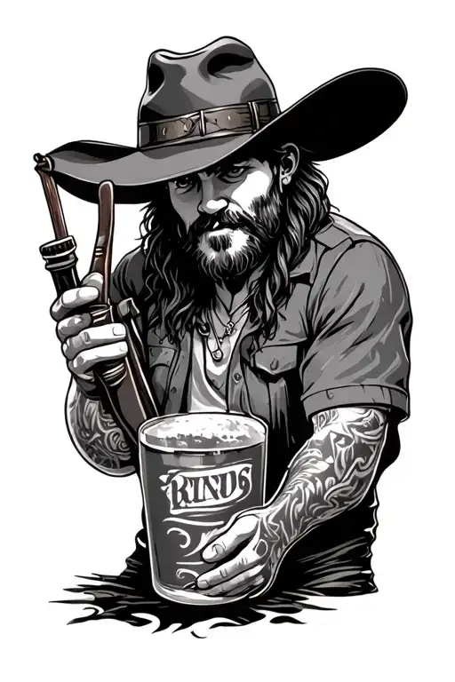 redneck, moonshine, hunting tattoo design idea