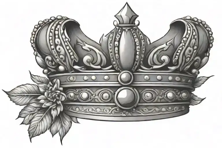 African crown tattoo design idea