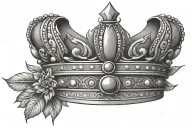 African crown tattoo design idea
