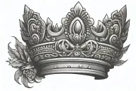 African crown tattoo design idea