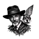 Dad Memorial tattoo design idea