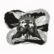 jesus is king tattoo design idea