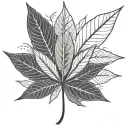 weed leaf tattoo design idea