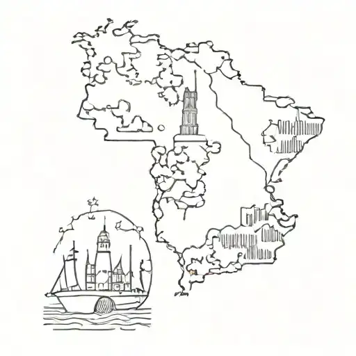 a tattoo that represents europe mainly spain netherlands belgium and austria tattoo design idea