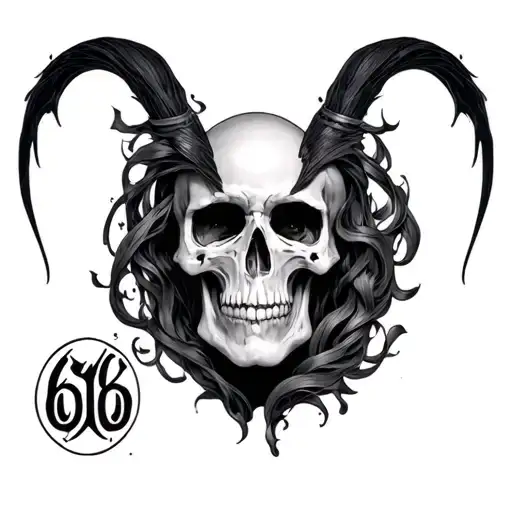 666 tattoo design idea