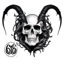 666 tattoo design idea