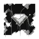 An intricate design of a rising stock graph, representing financial investment tattoo design idea