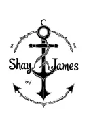 "Sam, Shay, James"  anchor compass surrounded tattoo design idea