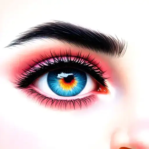 big doe eyes + lashes ,  human eyes tattoo design idea