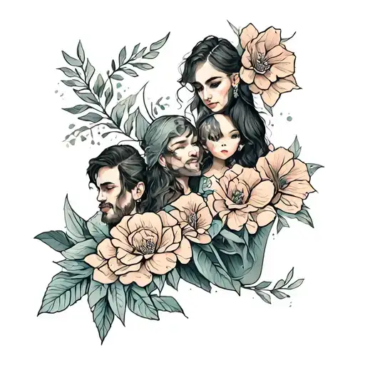 breaking family cycle full sleve tattoo design idea