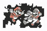 super mario land tattoo design idea