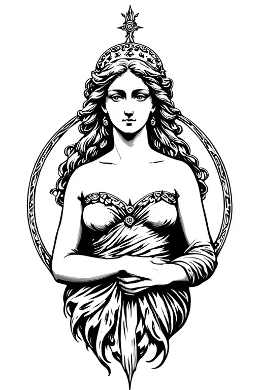 Aphrodite the goddess of love tattoo tattoo design idea