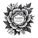 Proverbs 3 5 6 tattoo design idea
