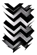 chevron pattern upper tattoo design idea