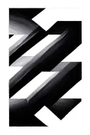 chevron pattern upper tattoo design idea