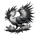 lotus phoenix rising tattoo design idea