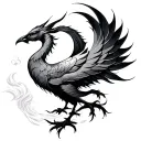 lotus phoenix rising tattoo design idea