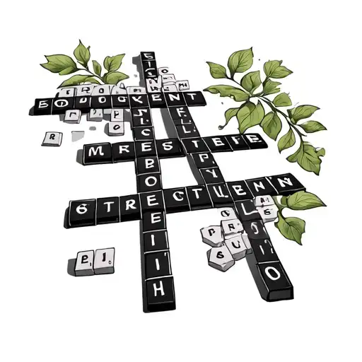 crossword with date tattoo tattoo design idea